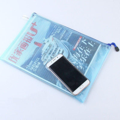 Multi Size PVC Transparent Waterproof Mesh File Bag B5/B4/A6/A5/A4/A3 NP-070047 - CHL-STORE