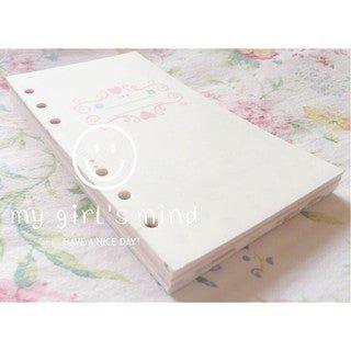 Original Fantasy Girl Heart Pink Color 6-hole Inner Set Color Inner Inner Page Notes Notebook A5 A6 NP-H7TWG-502 - CHL-STORE