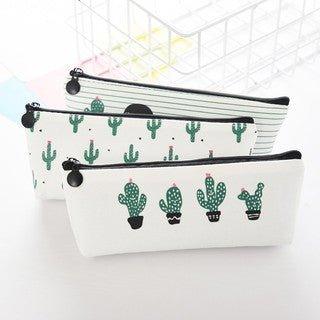Original Korean Style Simple Hand-painted Cactus Pencil Case Storage Bag Cosmetic Bag NP-H7TGY-1 - CHL-STORE