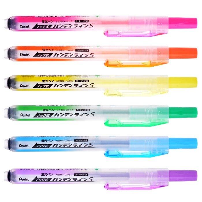 Pentel Handy-lineS Highlighter Slanted Highlighter Pink Highlighter Single-ended Highlighter SXNS15 - CHL-STORE