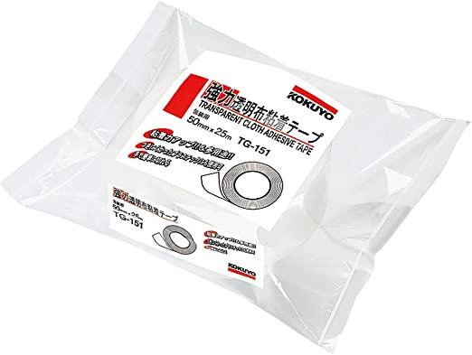 (Pre-Order) KOKUYO Strong transparent cloth adhesive tape 50mm x 25m TG-151 - CHL-STORE