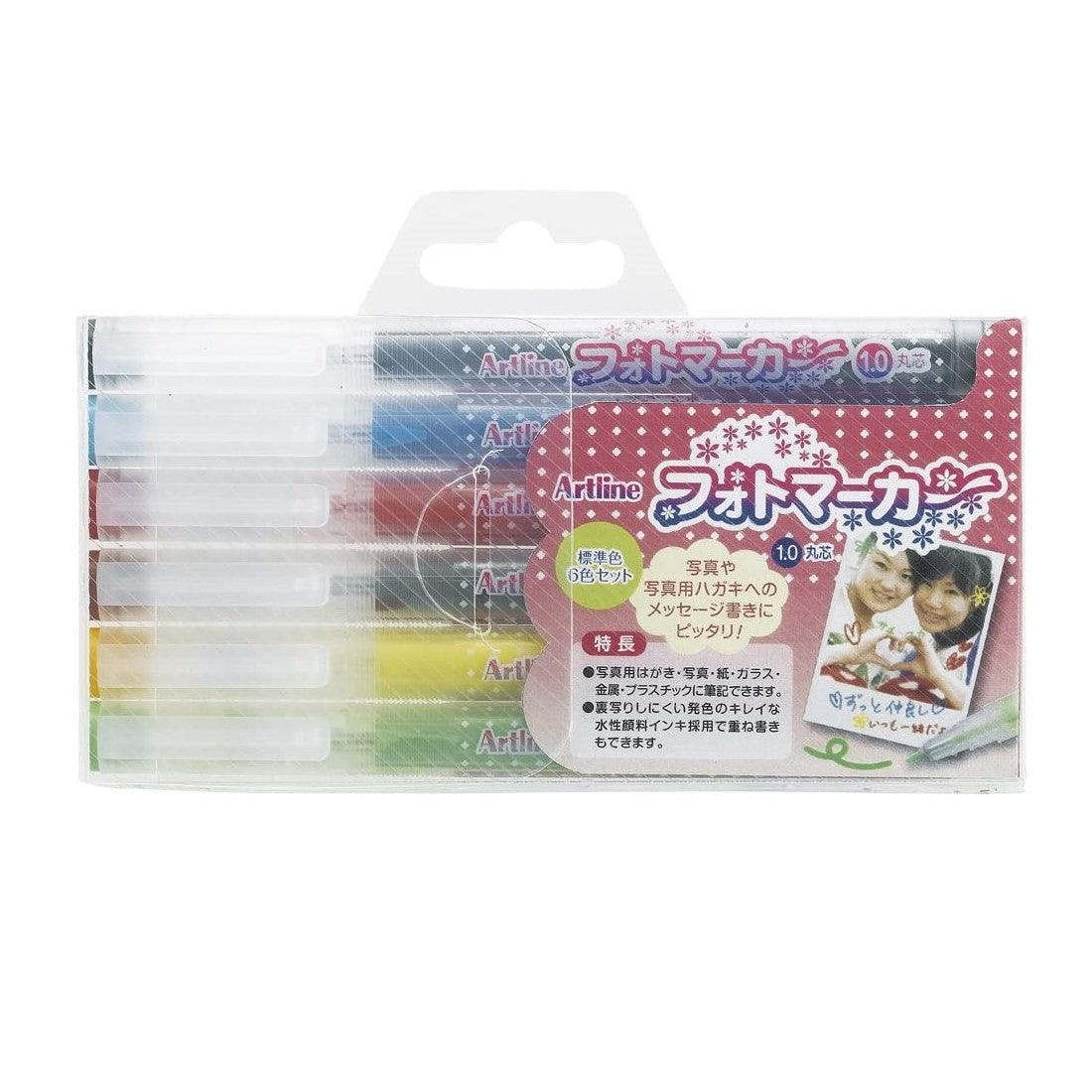 (Pre-Order) SHACHIHATA Artline 1.0mm photo marker KMP-1B/6W - CHL-STORE