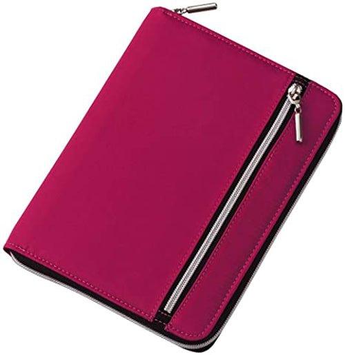 Raymay A5 Notebook Double Zipper Handbag Multifunctional Handbag Storage Handbag Orange - CHL-STORE