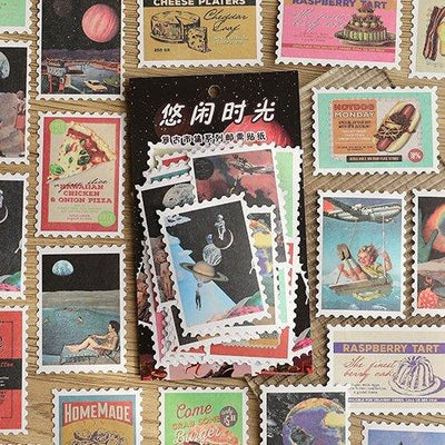 Retro market series diy cute stamp stickers material stickers 30pcs NP-000153 - CHL-STORE