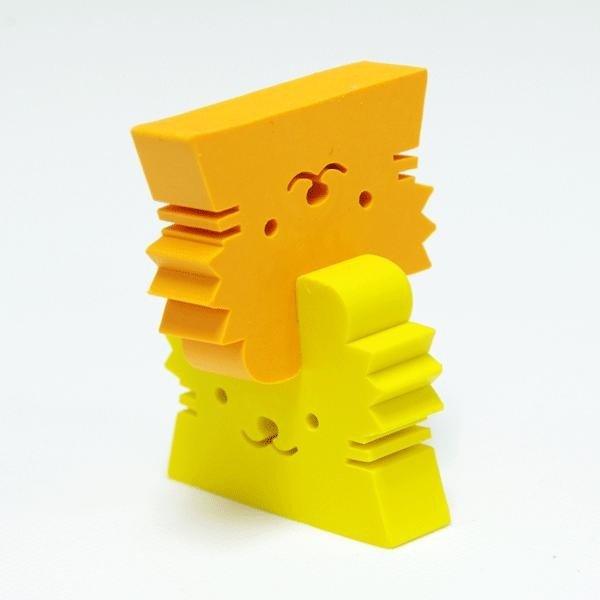 SEED EP-KN2 Smiley Wipes Animal Wipes Modeling Erasers Animal Modeling Wipes Erasers Stackable Erasers Two-Color Wipers - CHL-STORE