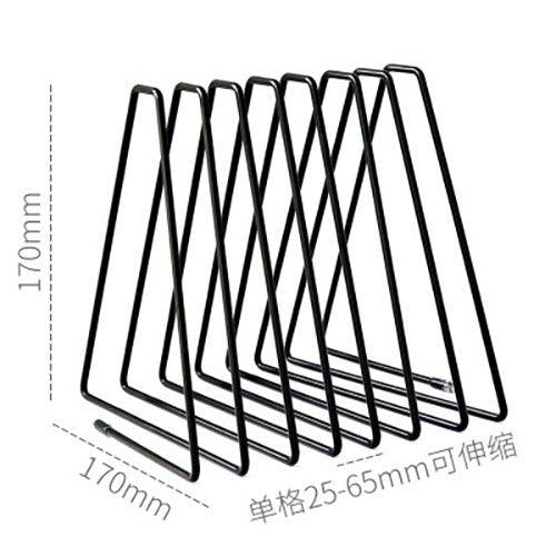 Simple and retractable triangular iron art creative display book stand, classic 7 grids, upgraded 11 grids LI-030011 - CHL-STORE