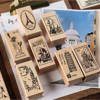 The lover of the letter, the wooden seal, accompany you all over the world, the wooden decorative seal NP-H7TAY-629 - CHL-STORE
