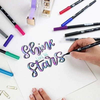 Tombow AB-T SET10 Double-ended Color Brush 10 Colors Group Three Primary Color Series Galaxy Series - CHL-STORE