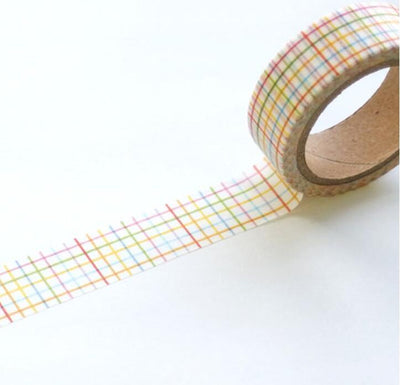 W-craft W02-MK-T00 15mm series paper tape W02-MK geometric pattern stripes Plaid dots - CHL-STORE