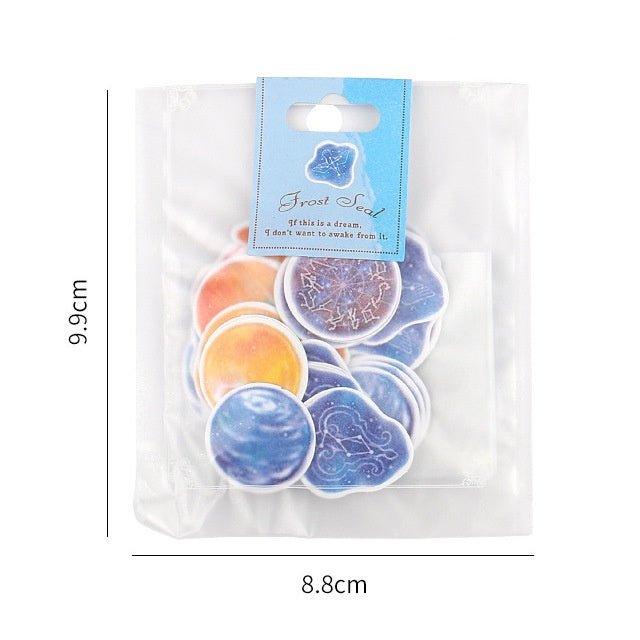 Watercolor hand-painted style stickers decorative stickers seal stickers undersea animal stickers galaxy stickers universe stars sea creatures NP-000119 - CHL-STORE