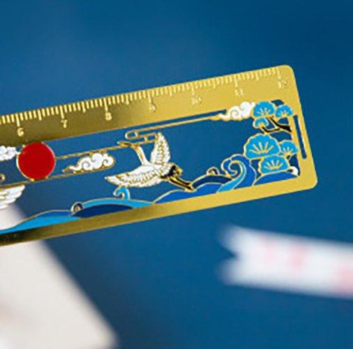 Yanji Metal Bookmark Ruler Lanling Guofeng Series Metal Craft Empty Bookmark Ruler NP-090018 - CHL-STORE