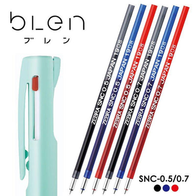Zebra RSNC5 RSNC7 BLEN Tricolor Series 0.5MM Refill - CHL-STORE