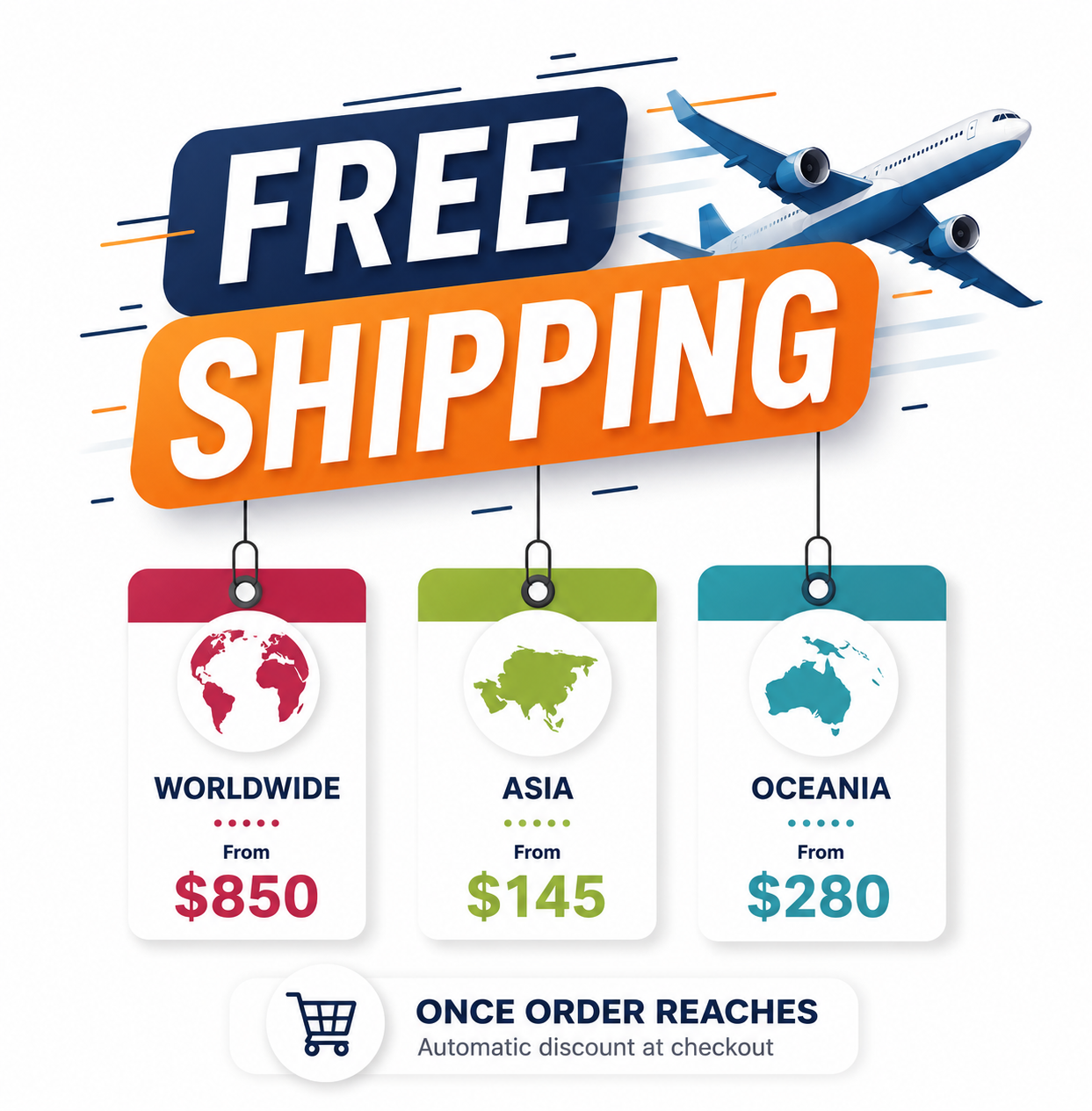 Free shipping rules on CHL-store website