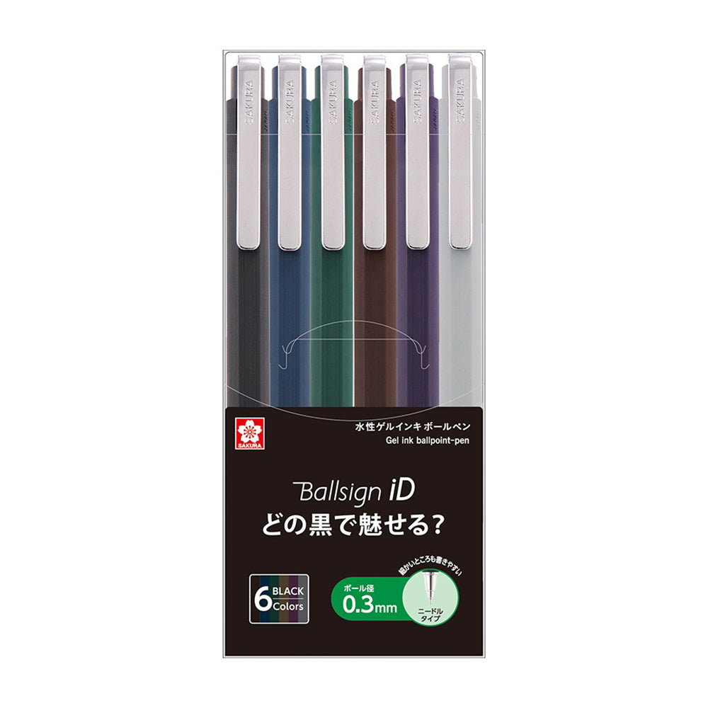 Sakura GBR20 Ballsign ID 0.4mm 0.5mm Gel Pen Ballpoint Pen Vintage Dark Ink Red Dot Design - CHL-STORE 