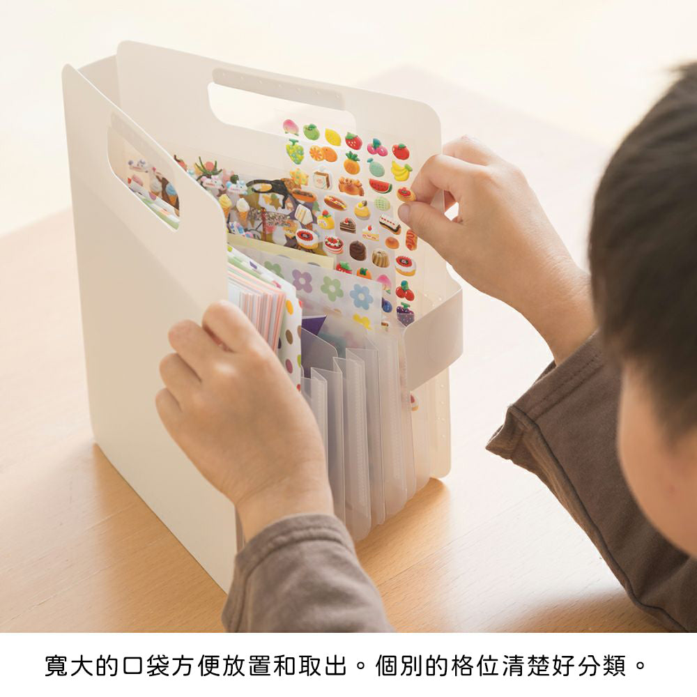 Sakura small accordion folder art materials labor universal storage folder portable carry-on multi-function accordion folder origami works receipts