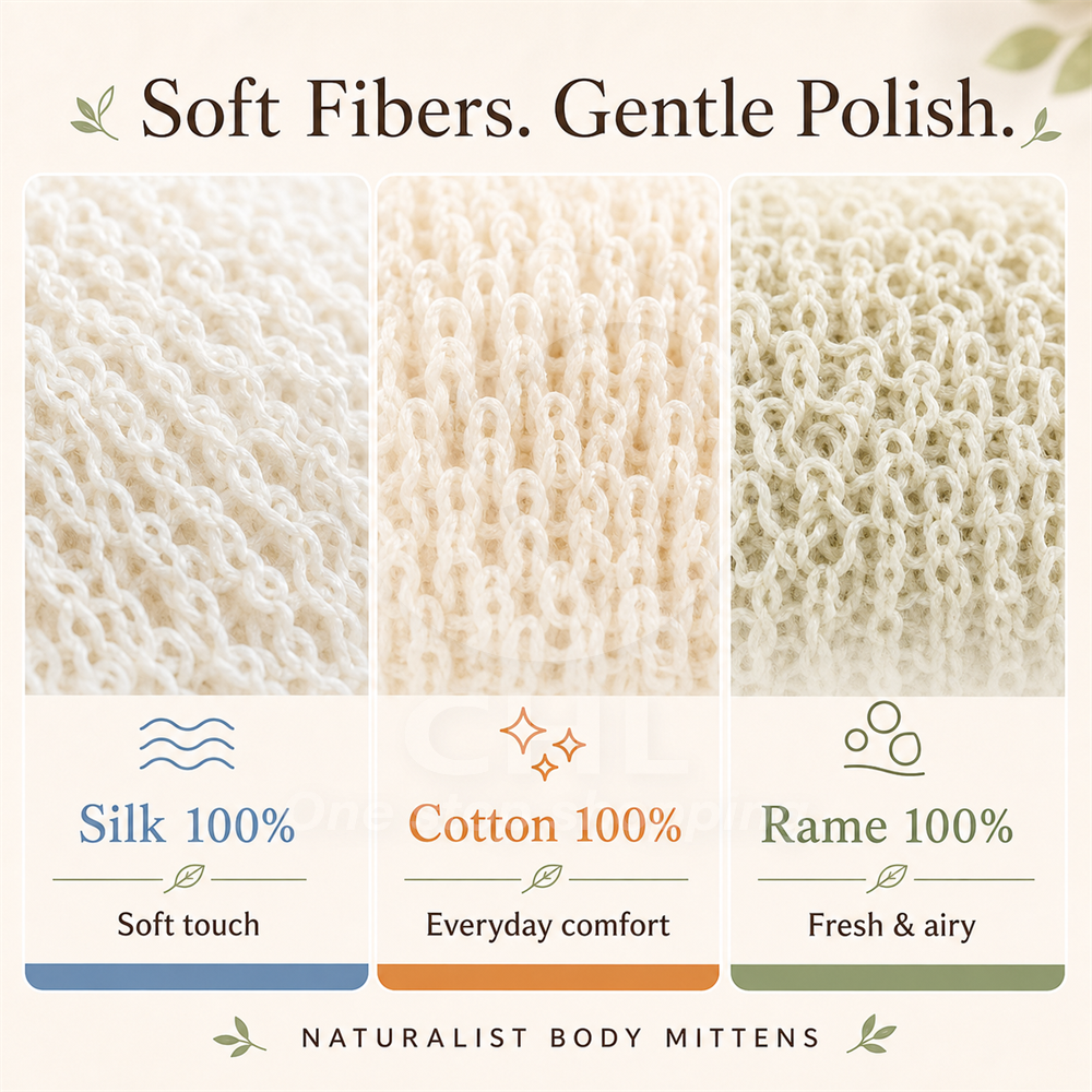 Naturalist Eco-Friendly Exfoliating Bath Gloves - Gentle Skin Revitalizer