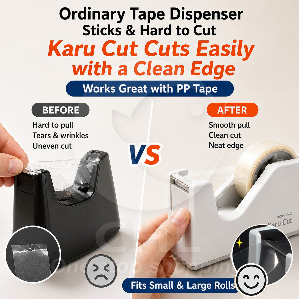 KOKUYO Karu Cut Tape Dispenser T-SM100N