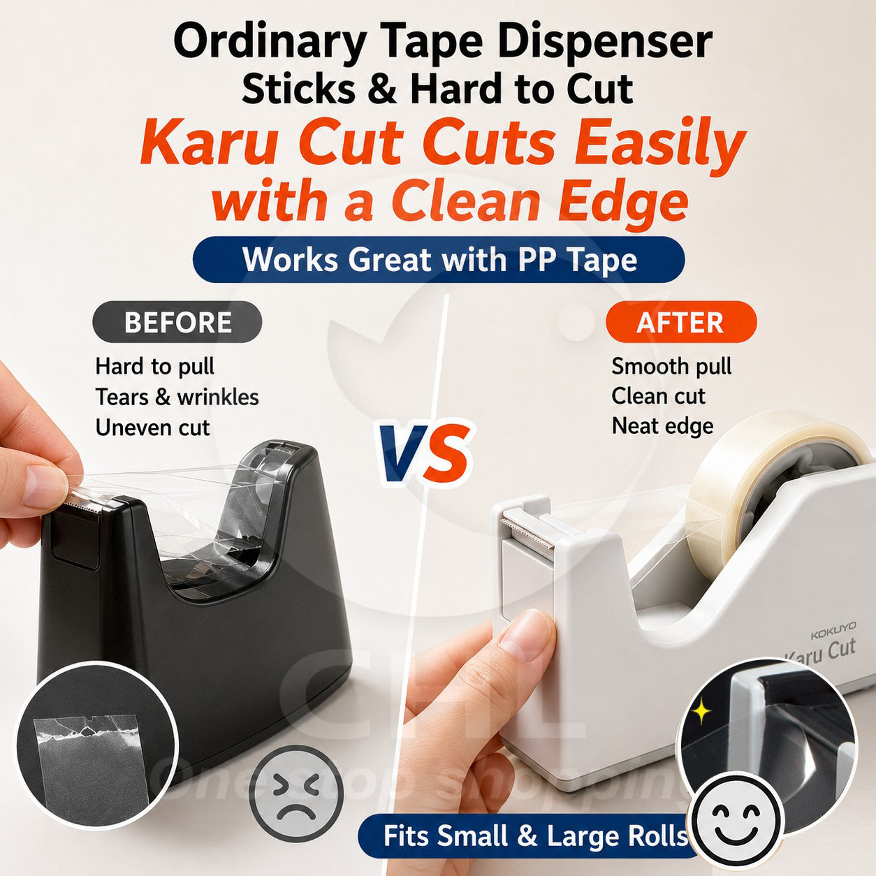 (Pre-order) Kokuyo Kura Cut Tape Cutter T-SM100