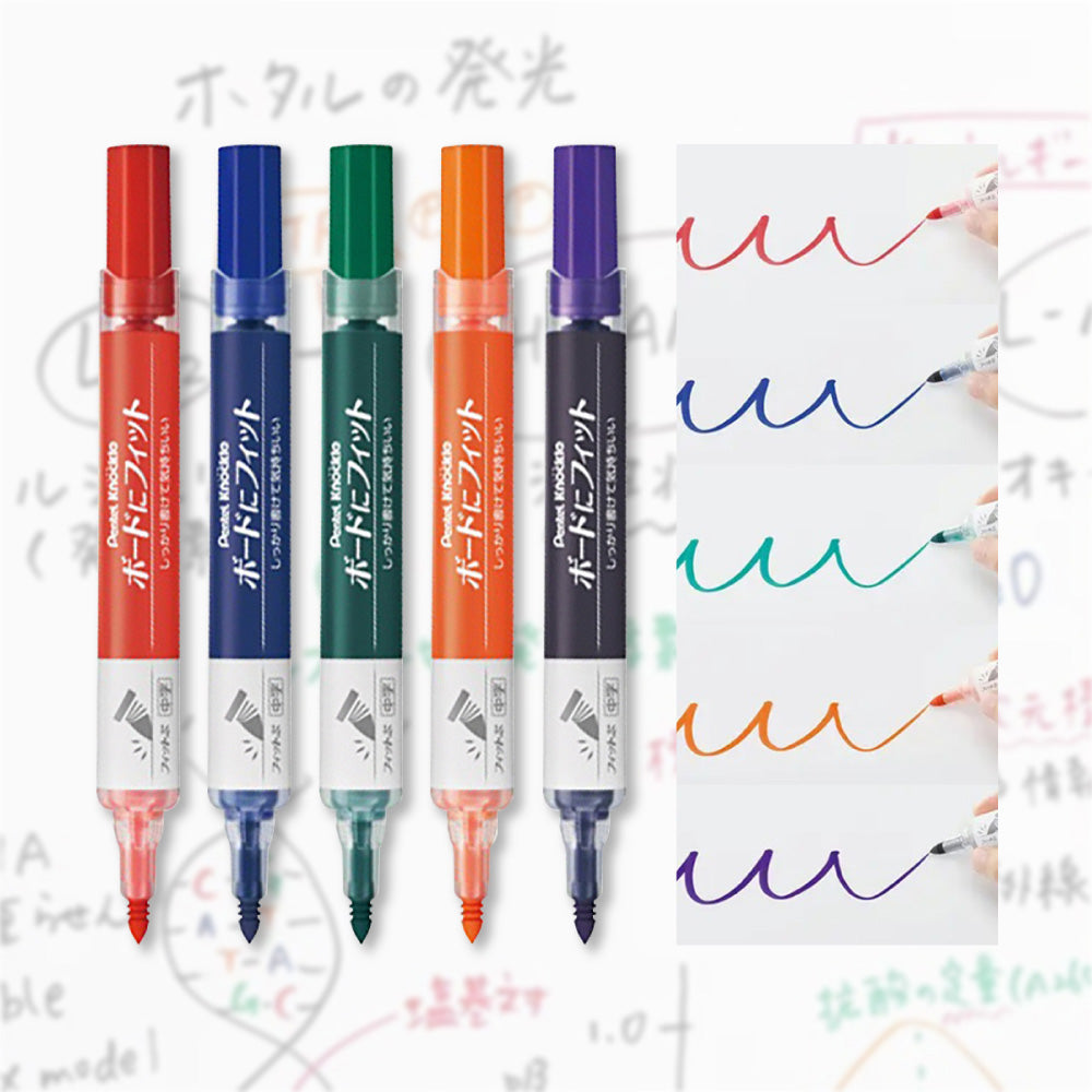 PENTEL KNOCKLE EMWL5BF6ST straight-liquid whiteboard pen