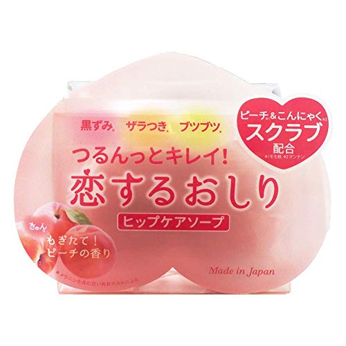 Made in Japan, pelican soap, care for buttocks, smooth and moisturizing, 80g Breast care soap, handmade soap, peach fragrance, peach buttocks