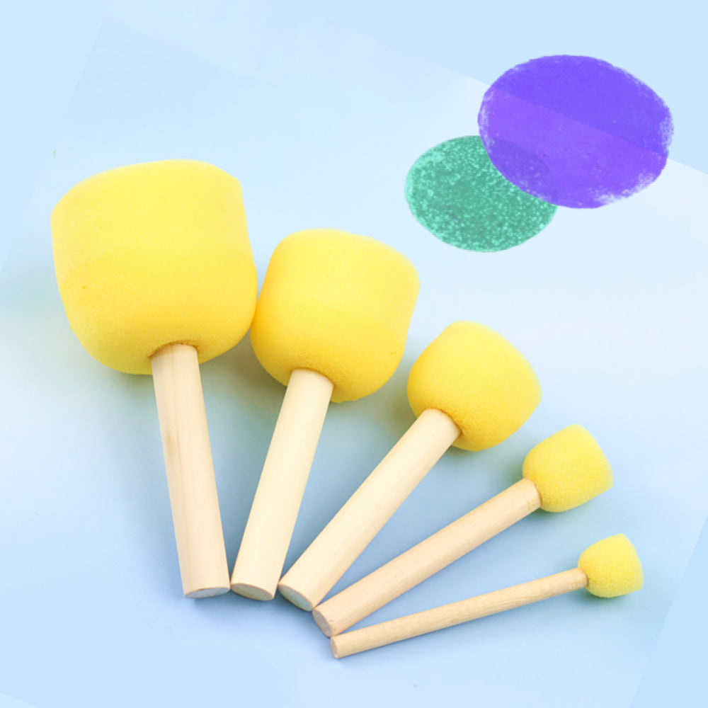 Kids' Creative Round Sponge Stick – Safe, Easy DIY Art Tool
