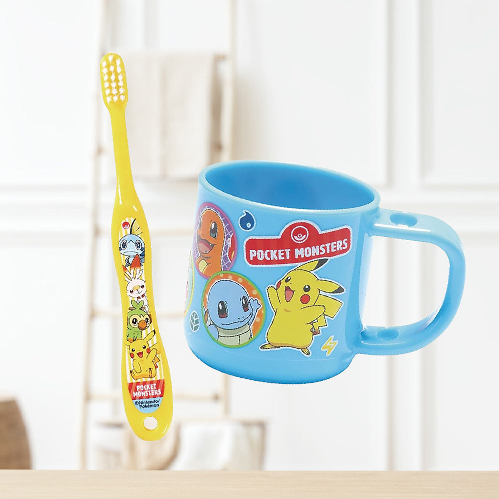 Skater Pokémon Kid's Fun Toothbrush & Mouthwash Cup Set