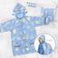 Skater Cinnamoroll Starry Sky Kid's Raincoat with Safety Features
