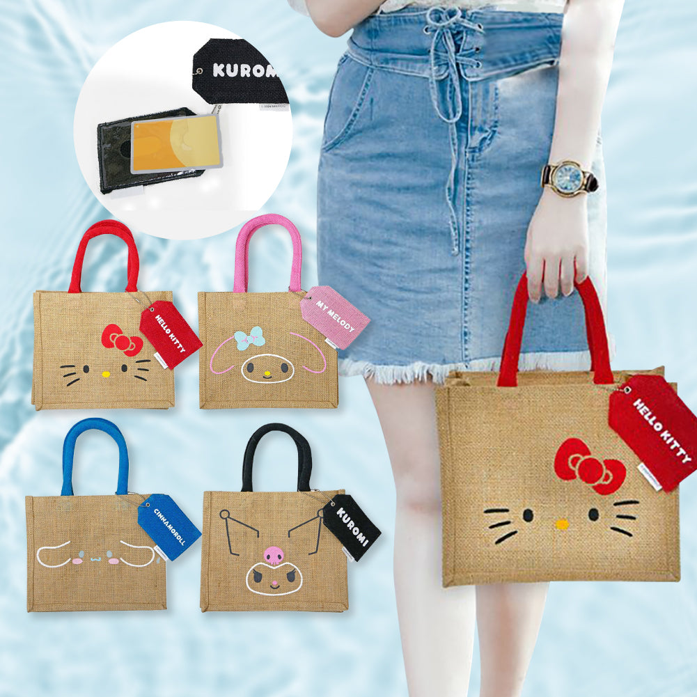 Eco-Chic Sanrio Jute Handbag: Adorable, Durable & Eco-Friendly