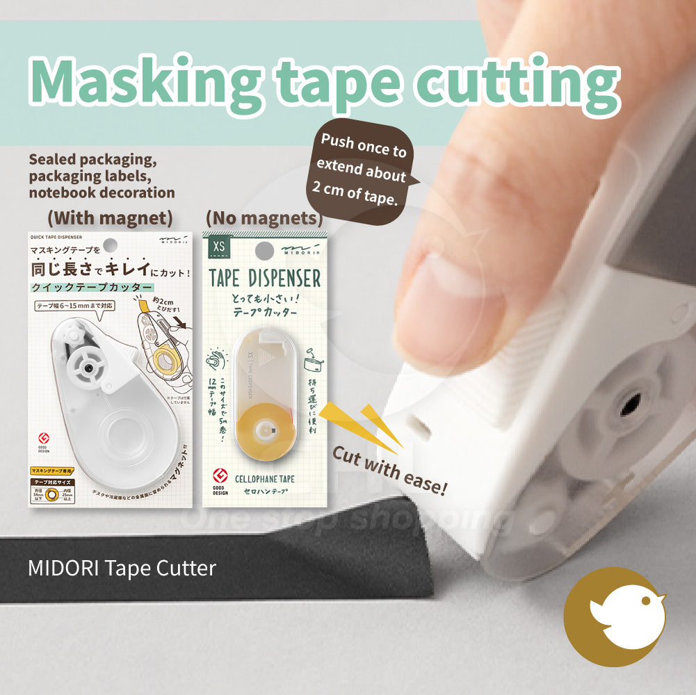 MIDORI Magnetic Quick-Cut Tape Dispenser: Precise, Versatile, Portable