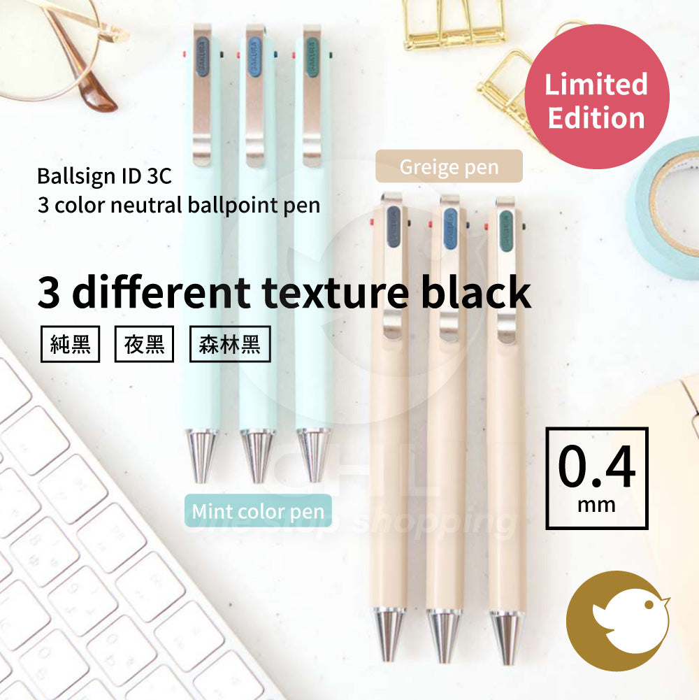 Sakura GBR20 Ballsign ID 0.4mm 0.5mm Gel Pen Ballpoint Pen Vintage Dark Ink Red Dot Design - CHL-STORE 