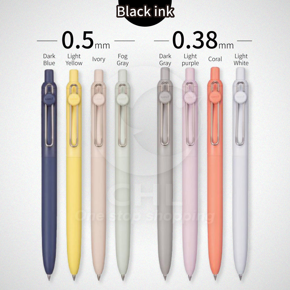 UniBall Zento special water-based pen 0.38mm 0.5mm soft writing feel clean lines no bleeding no smudging ballpoint pen