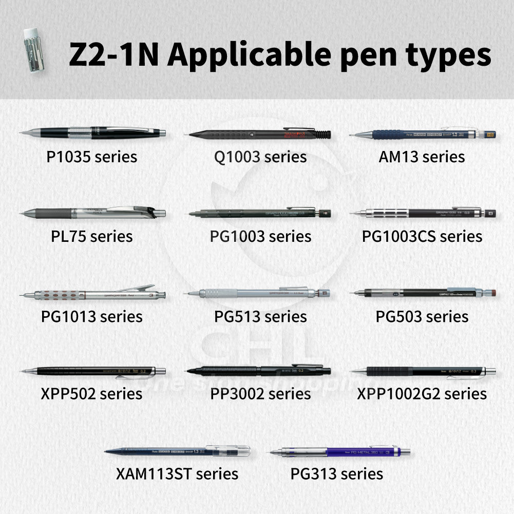 Pentel Mechanical Pencil Replacement Eraser Refillable 4-in-1 Set Z2-1N