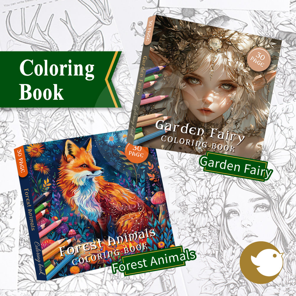 Forest Animals & Garden Fairy Coloring Book – 30 Exquisite Designs for Stress Relief & Creative Joy