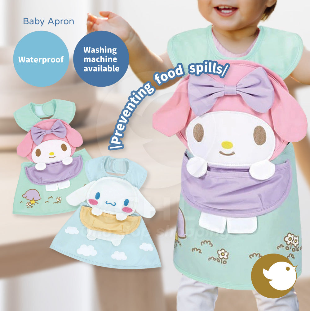 Skater baby apron anti-dirty apron water-repellent design washing machine OK My Melody Cinnamoroll Sanrio cute Japan