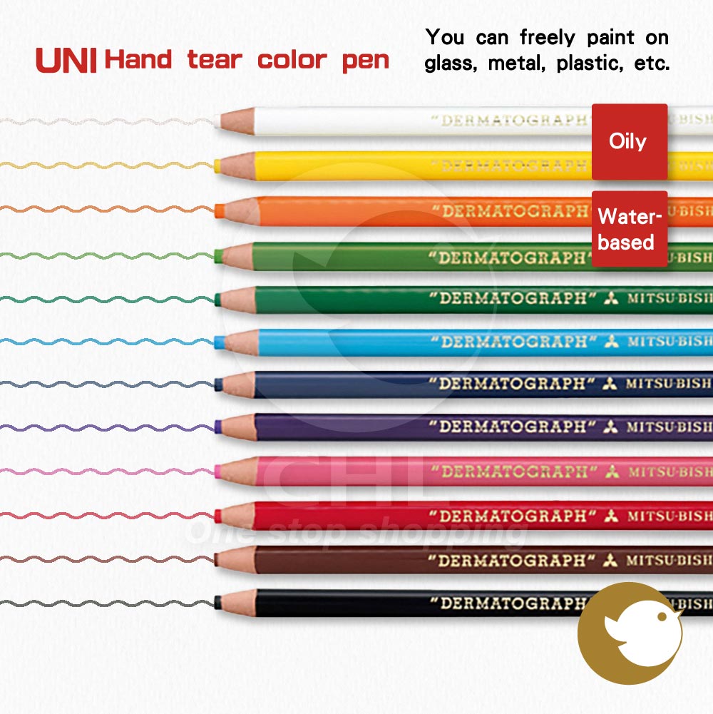 UNI Easy-Tear Oil & Water-Based Multisurface Colored Pencils