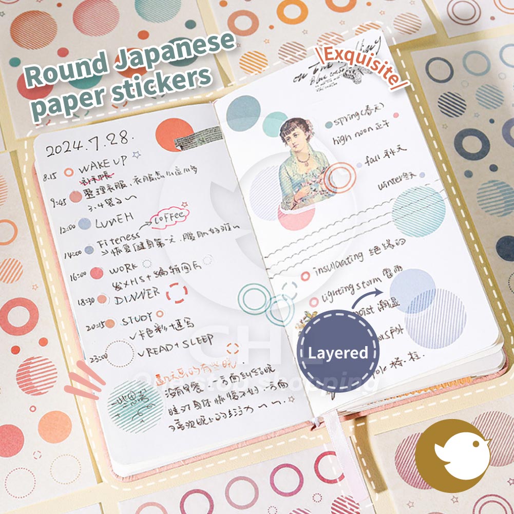 Adorable Japanese Paper Stickers for Creative Notebook Decor