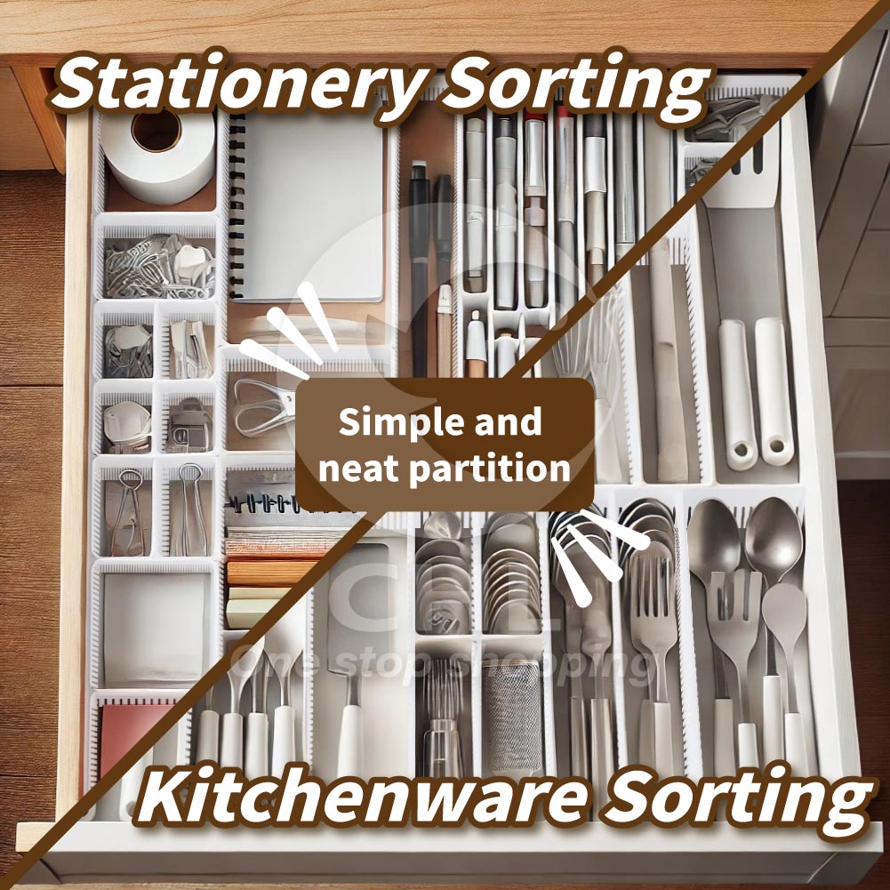 Drawer dividers free combination can be cut can be cut drawer storage tidy DIY embedded 7cm splicing telescopic partition plastic plastic