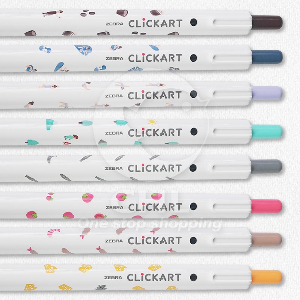 ZEBRA CLICKART Yukawa Festival Limited Edition Press-on Water-based Color Pen Rice Ball Auspicious Daruma WYSS22 iF Design Award