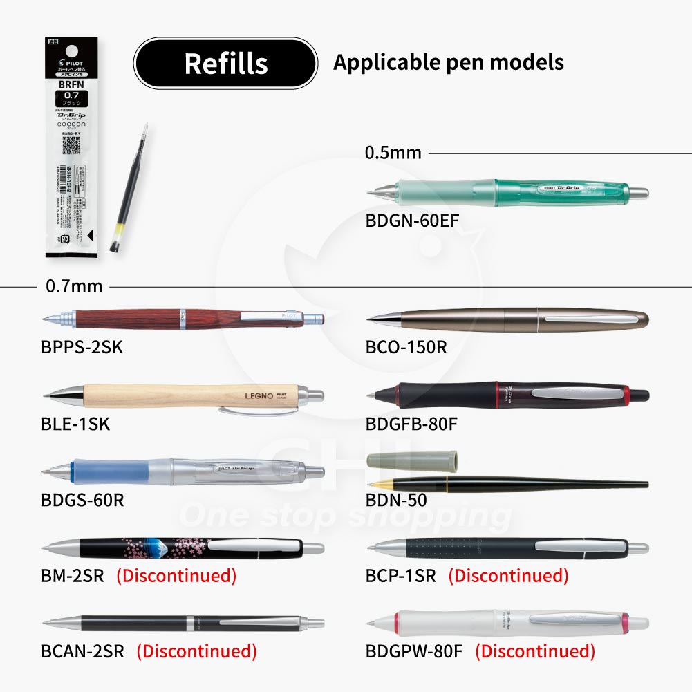 PILOT refill 0.5mm 0.7mm BRFN-10EF BRFN-10F advanced light oil pen refill replenishment Oil-based refill