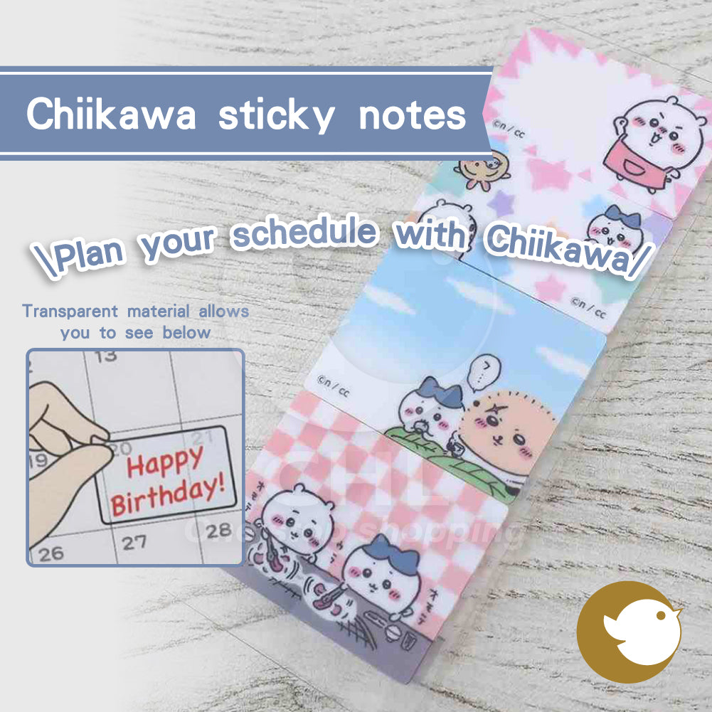 Chiikawa Healing Transparent Sticky Notes – Cute, Practical & Durable