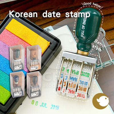 Retro Roller Date Stamp: Stylish & Durable Office Essential