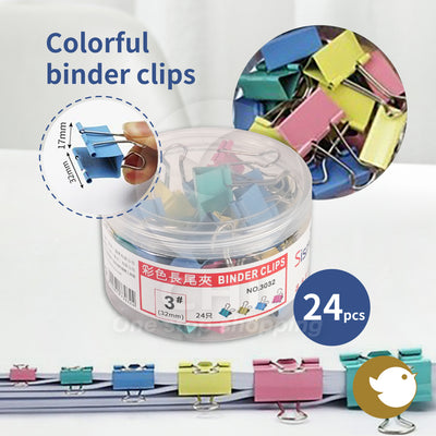 Candy-Colored Metal Binder Clips