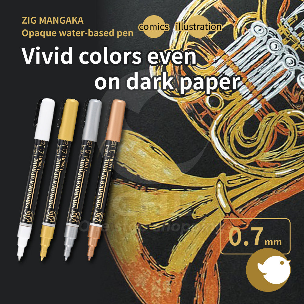 ZIG MANGAKA Opaque Pen: Vivid 0.7mm Colors for Stunning Comics!