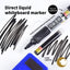 Direct liquid whiteboard marker Easy to refill Easy to erase Replaceable ink cartridge Black
