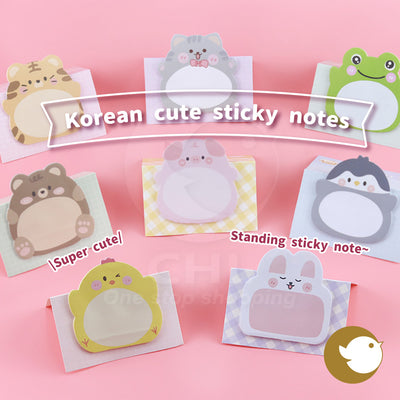 Korea Cute Animal & Dessert Sticky Notes Stand Sticky Notes Message Memo