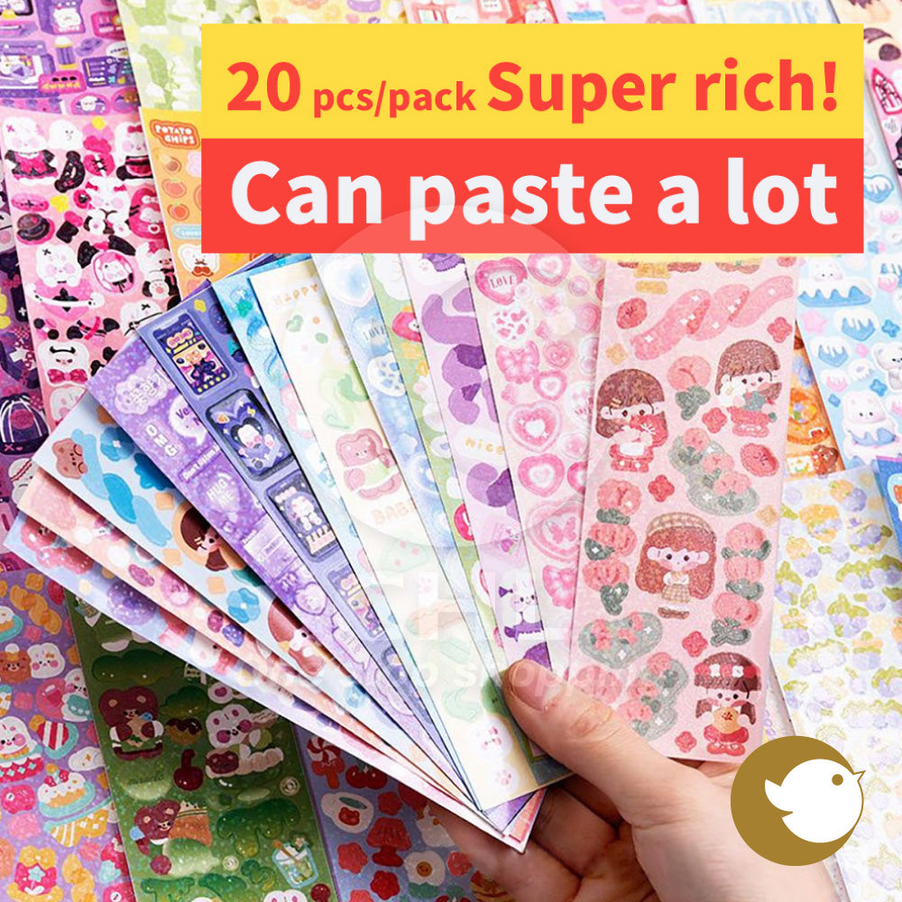 Cute girly notebook stickers DIY decorative stickers stationery materials creative diary styles random