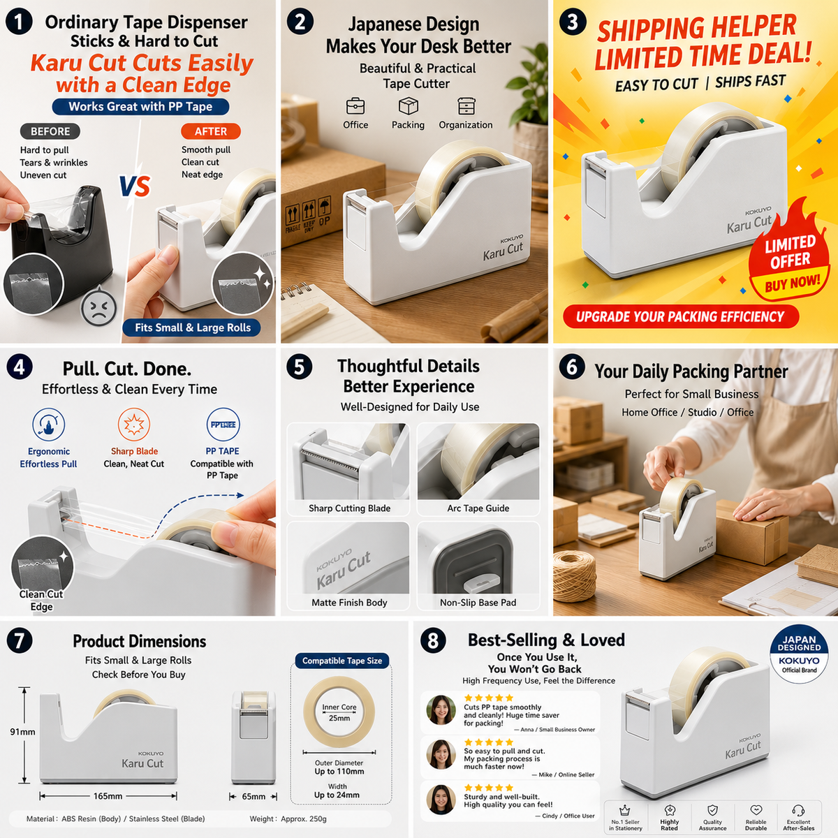 KOKUYO Karu Cut Tape Dispenser T-SM100N