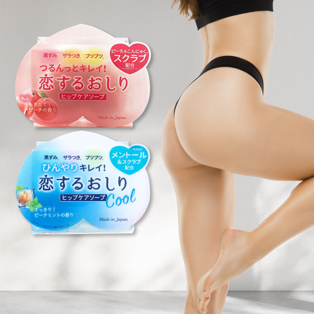 Made in Japan, pelican soap, care for buttocks, smooth and moisturizing, 80g Breast care soap, handmade soap, peach fragrance, peach buttocks