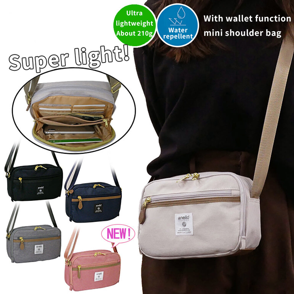 Anello Grande Waterproof Shoulder Bag with Built-in Wallet