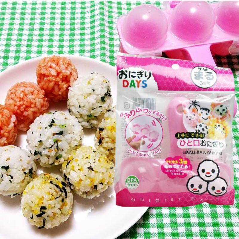 Rice Ball Days Chibimaru 3 rice ball brothers. Make cute spherical rice balls at will. One-bite rice balls. Ball rice ball mold. Small ball sushi.